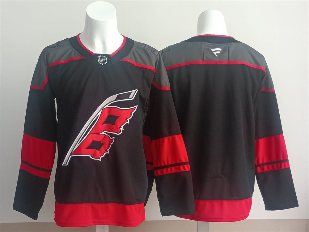 Men 2025 Carolina Hurricanes Blank Black Fanatics Home Premium NHL Jersey style 1